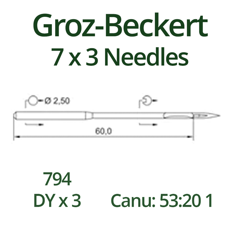 Groz Beckert 7x3 Needles