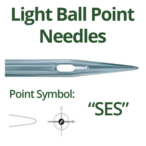 Groz Beckert 134FFGSES Light Ball Point Industrial Sewing Machine Needles