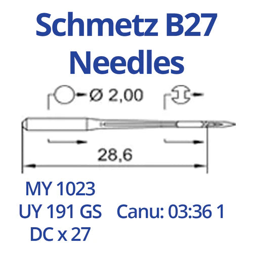 Schmetz B27 Industrial Sewing Machine Needles