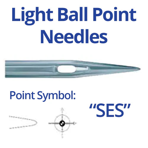 Schmetz 149x5SES Light Ball Point Industrial Sewing Machine Needles